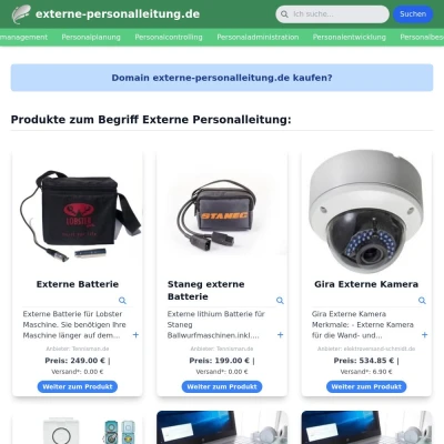 Screenshot externe-personalleitung.de