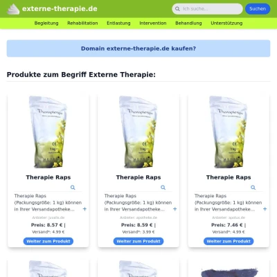 Screenshot externe-therapie.de