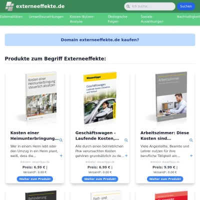 Screenshot externeeffekte.de