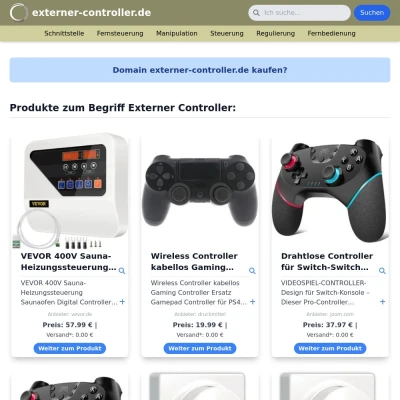 Screenshot externer-controller.de