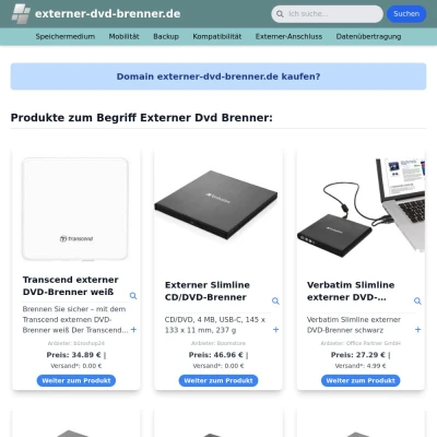 Screenshot externer-dvd-brenner.de