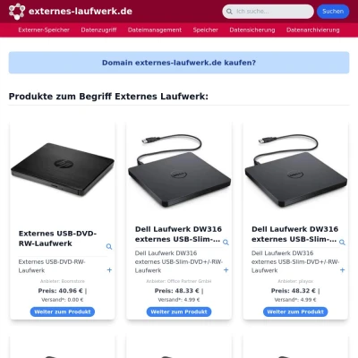 Screenshot externes-laufwerk.de