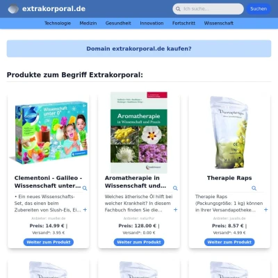 Screenshot extrakorporal.de