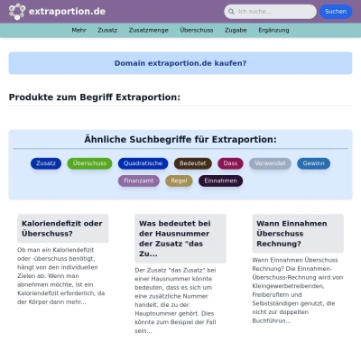 Screenshot extraportion.de