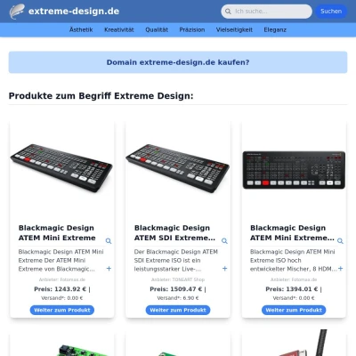 Screenshot extreme-design.de
