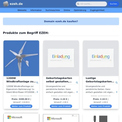 Screenshot ezeh.de