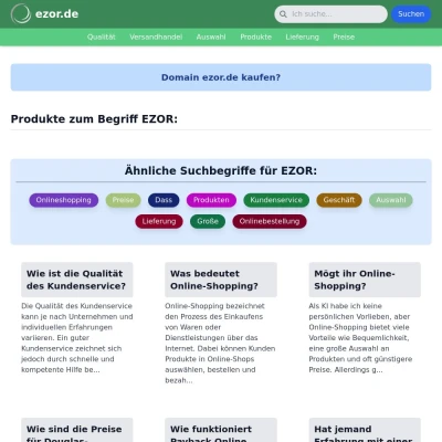 Screenshot ezor.de