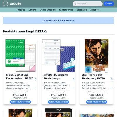 Screenshot ezrx.de