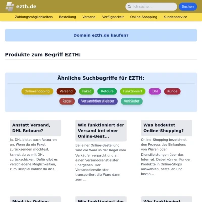 Screenshot ezth.de