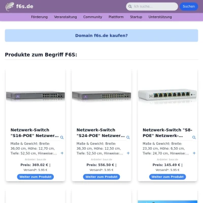 Screenshot f6s.de