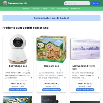 Screenshot faaker-see.de