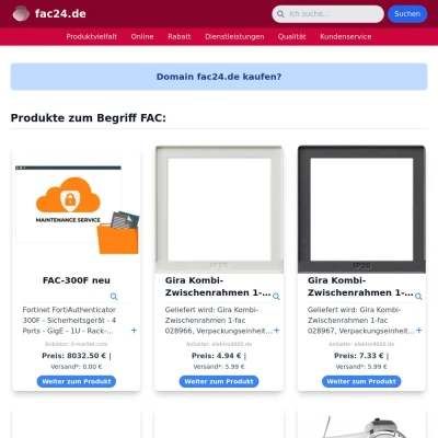 Screenshot fac24.de