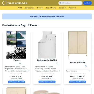 Screenshot faces-online.de
