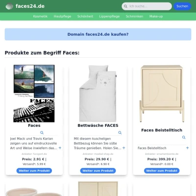 Screenshot faces24.de
