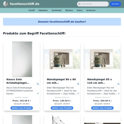 Screenshot facettenschliff.de