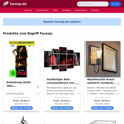Screenshot faceup.de