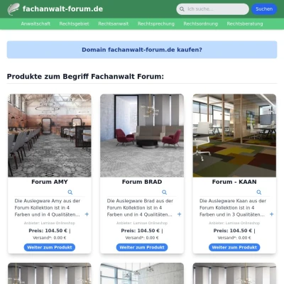 Screenshot fachanwalt-forum.de