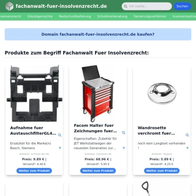 Screenshot fachanwalt-fuer-insolvenzrecht.de