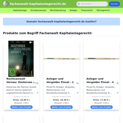 Screenshot fachanwalt-kapitalanlagerecht.de