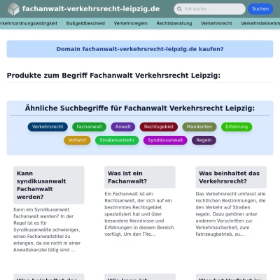Screenshot fachanwalt-verkehrsrecht-leipzig.de