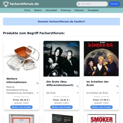Screenshot facharztforum.de