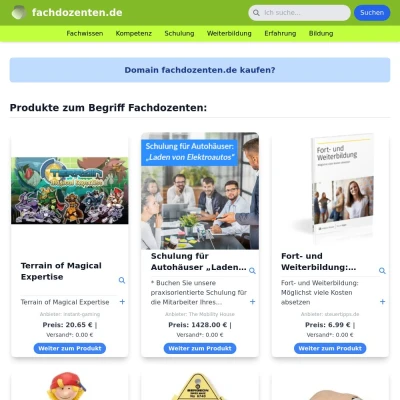 Screenshot fachdozenten.de