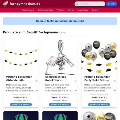 Screenshot fachgymnasium.de