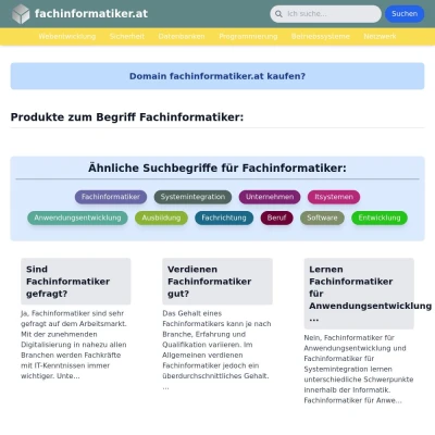Screenshot fachinformatiker.at