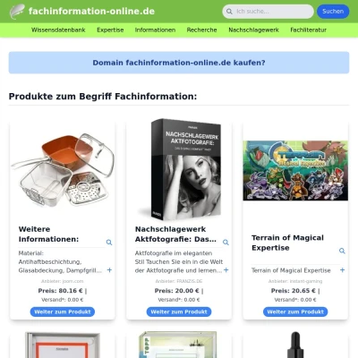 Screenshot fachinformation-online.de