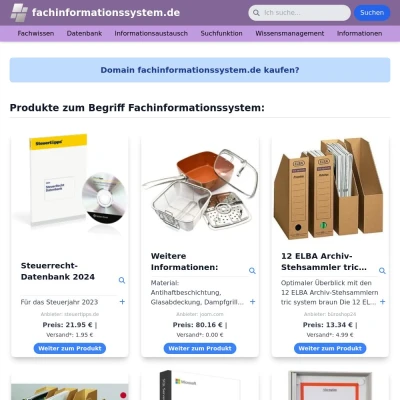 Screenshot fachinformationssystem.de