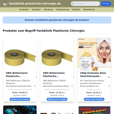 Screenshot fachklinik-plastische-chirurgie.de