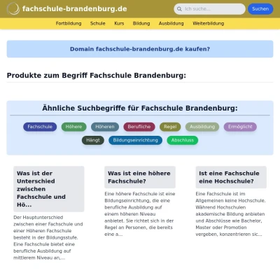 Screenshot fachschule-brandenburg.de