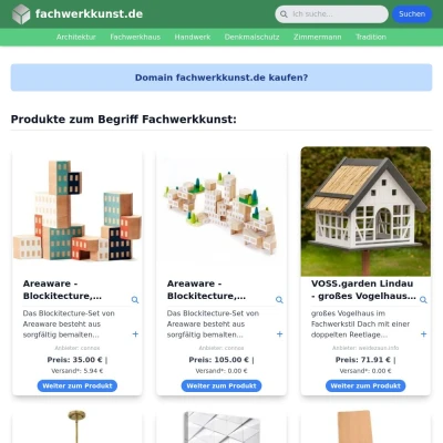 Screenshot fachwerkkunst.de
