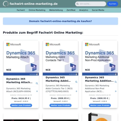 Screenshot fachwirt-online-marketing.de