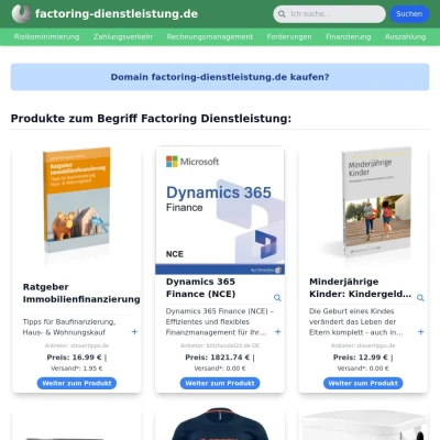 Screenshot factoring-dienstleistung.de