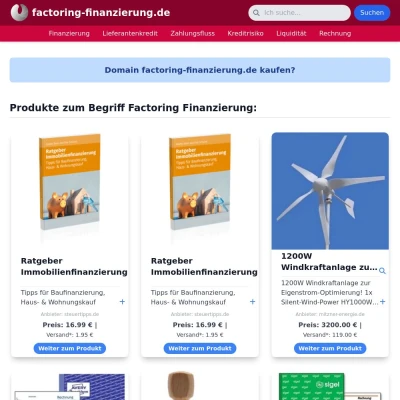 Screenshot factoring-finanzierung.de