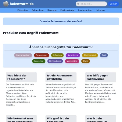 Screenshot fadenwurm.de