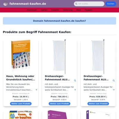 Screenshot fahnenmast-kaufen.de