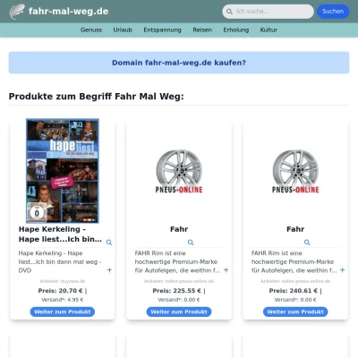 Screenshot fahr-mal-weg.de