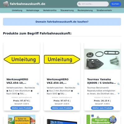 Screenshot fahrbahnauskunft.de