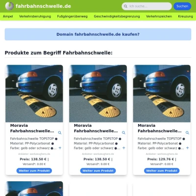 Screenshot fahrbahnschwelle.de