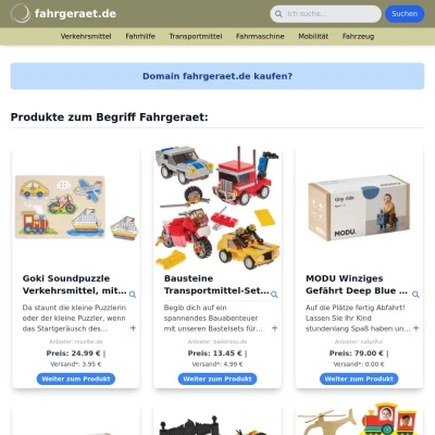 Screenshot fahrgeraet.de