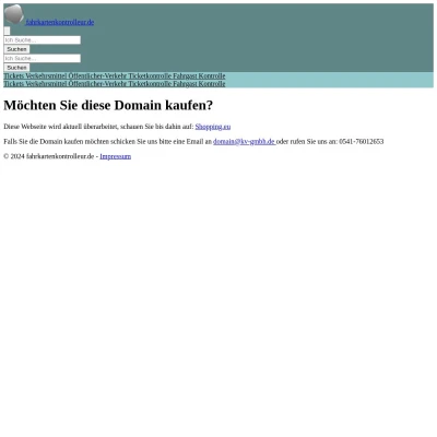 Screenshot fahrkartenkontrolleur.de