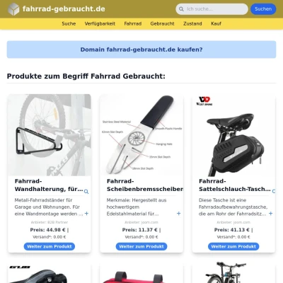 Screenshot fahrrad-gebraucht.de