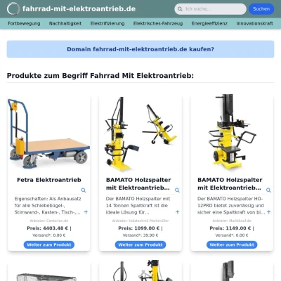 Screenshot fahrrad-mit-elektroantrieb.de