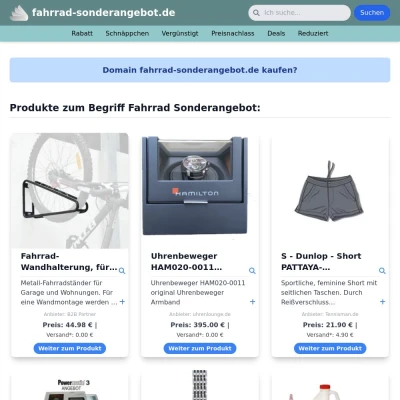 Screenshot fahrrad-sonderangebot.de