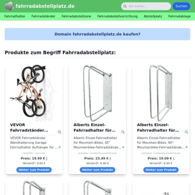 Screenshot fahrradabstellplatz.de