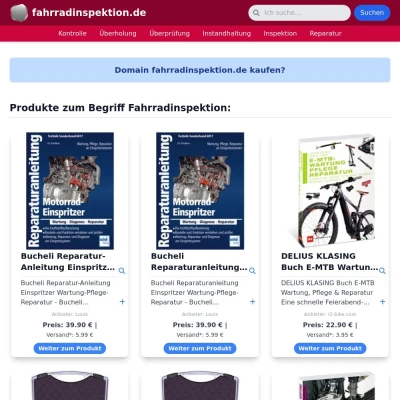 Screenshot fahrradinspektion.de