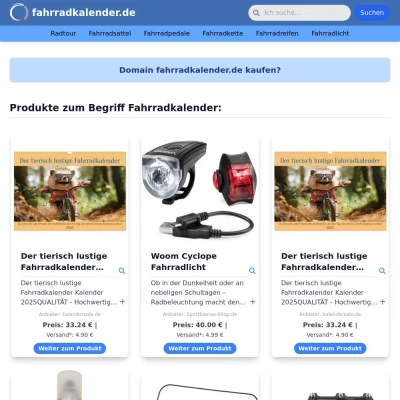 Screenshot fahrradkalender.de