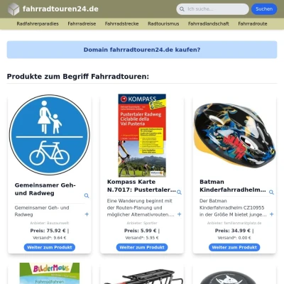 Screenshot fahrradtouren24.de